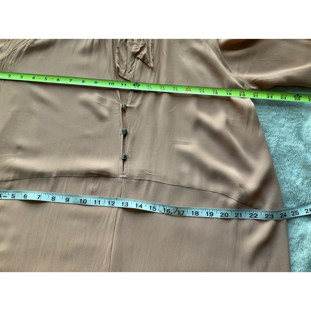 Zara trf womens size Medium maxi dress blush pink bows (see flaws) - Picture 5 of 11